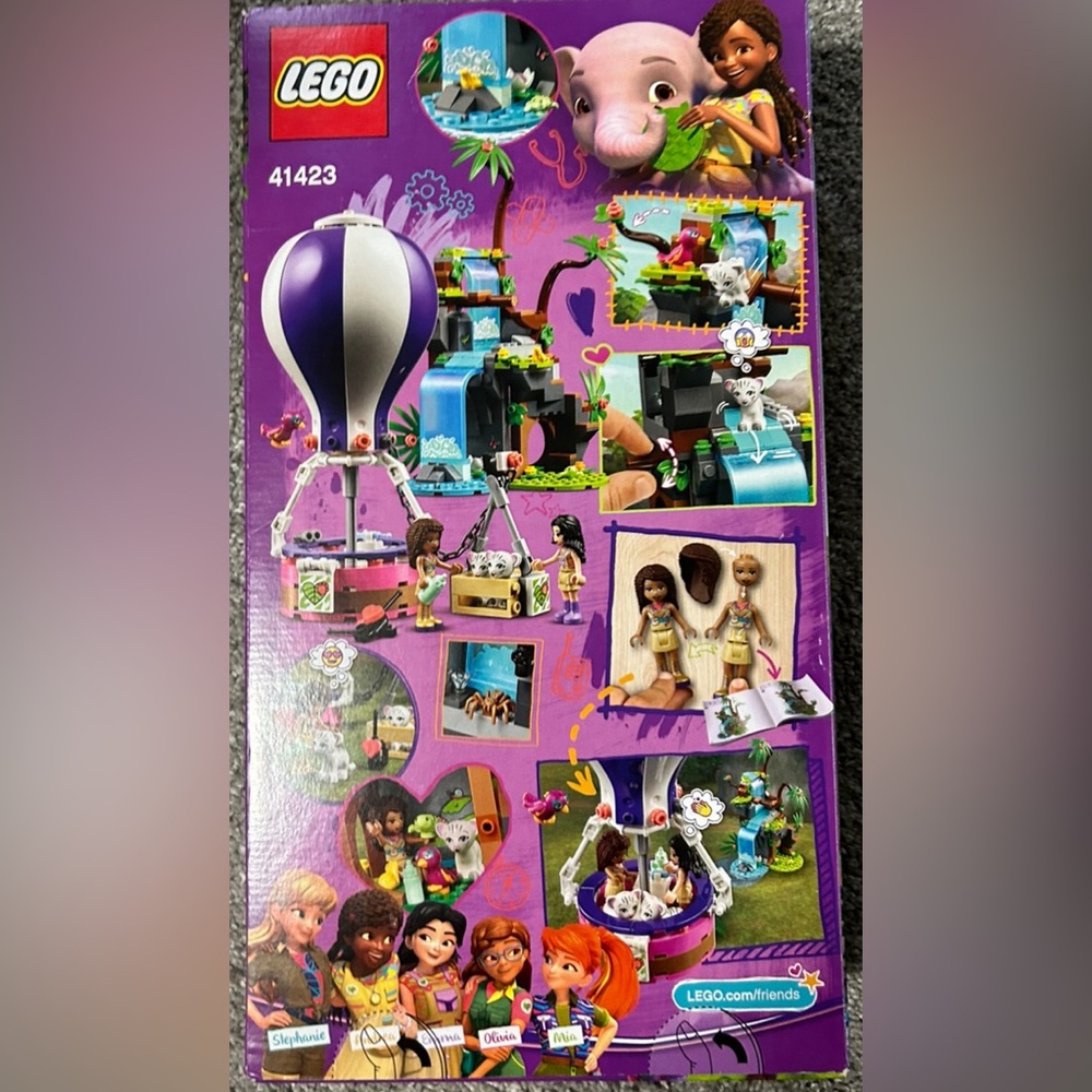 NWT Lego Friends-Tiger Hot Air Balloon Jungle Rescue 41423